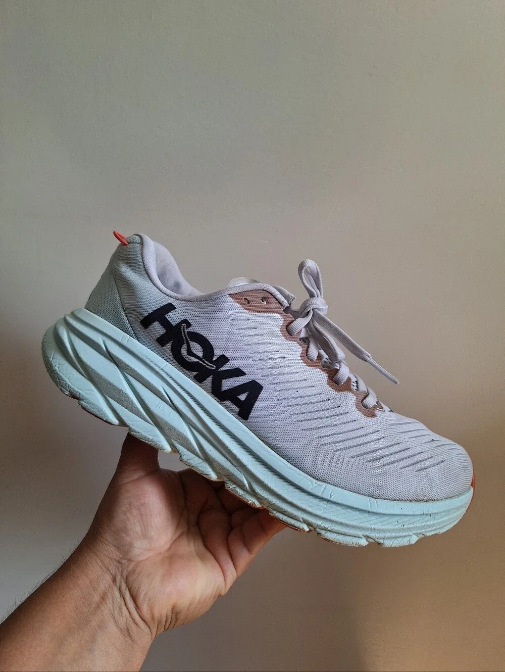 HOKA Rincon 3 Women's White Blue Glass Size 8.5B